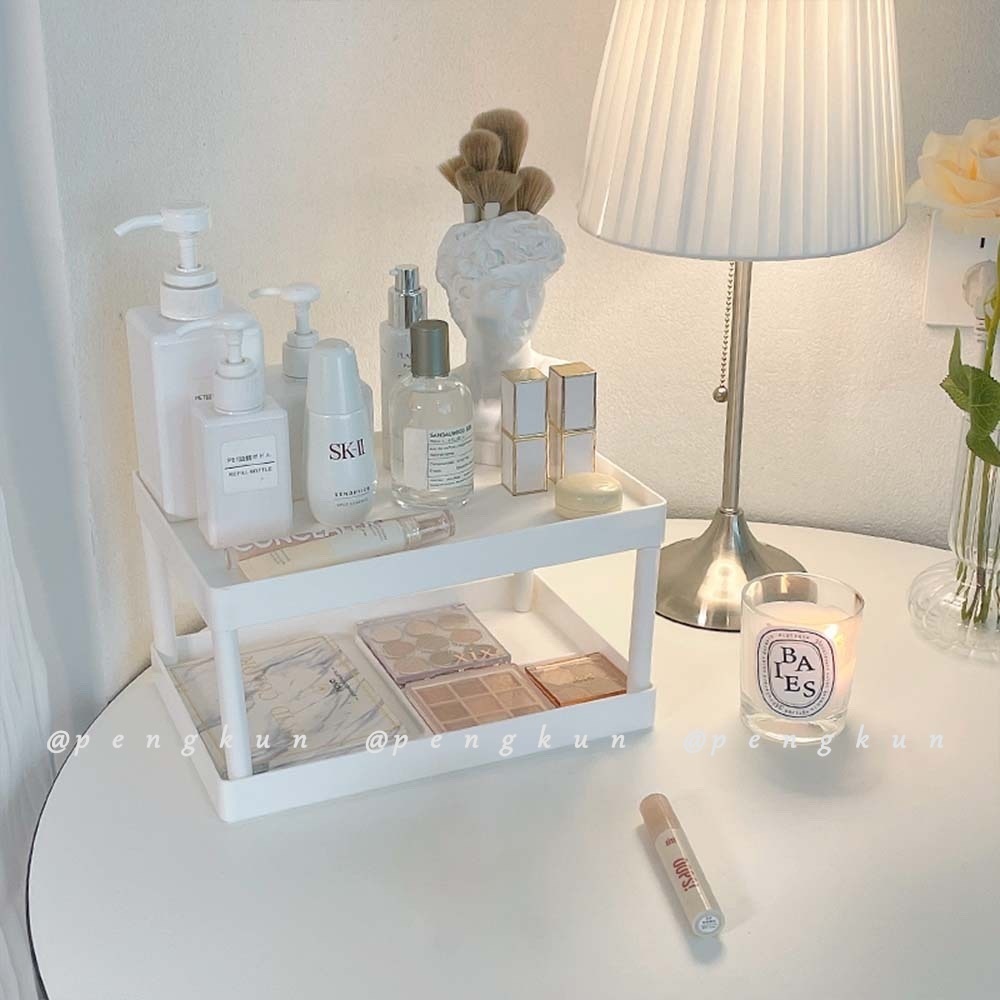 Giá Đựng Đồ Hai Tầng Đơn Giản Sắp Xếp Gọn Gàng Để Bàn Ký Túc Xá / Văn Phòng Phẩm