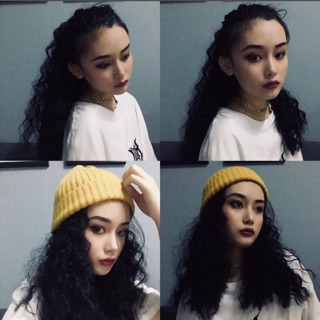 Tóc xù mì giả xoăn mì tôm Hàn Quốc