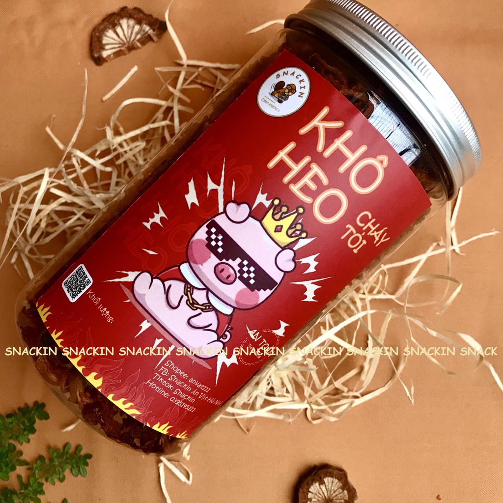 Khô heo cháy tỏi, heo ướt tỏi siêu ngon SNACKIN, hũ pet, ăn vặt Hà Nội | BigBuy360 - bigbuy360.vn