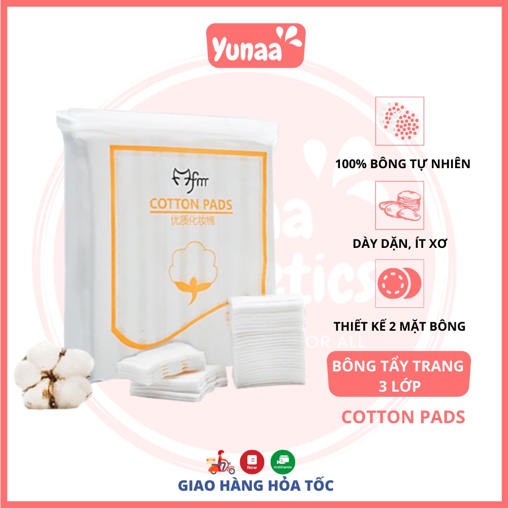 Bông Tẩy Trang 3 Lớp Cotton Pads FM 222 miếng nội địa Trung