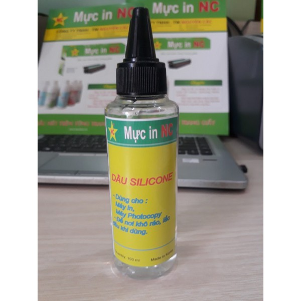 Dầu silicon 100ml bôi trơn máy móc, chịu nhiệt cao, trơn tốt, bôi cụm sấy, bao lụa máy in, photocopy. Silicone, silicol