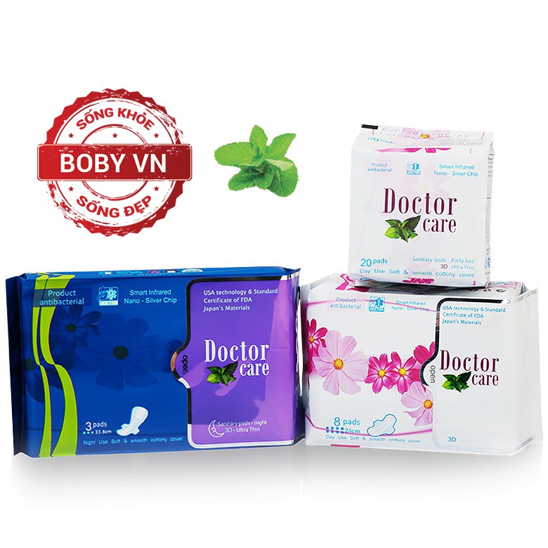 Băng vệ sinh Doctor care ngày và đêm khô thoáng, sạch sẽ