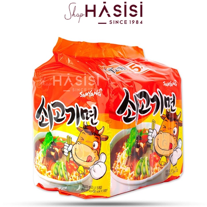 Mì Cay Bò Hàn Quốc SAMYANG 600g~725g (5 Gói)