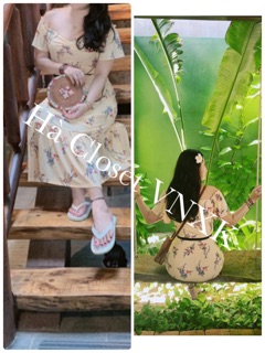 🌸Đầm maxi hoa hàng dư xịn(Big Sz)