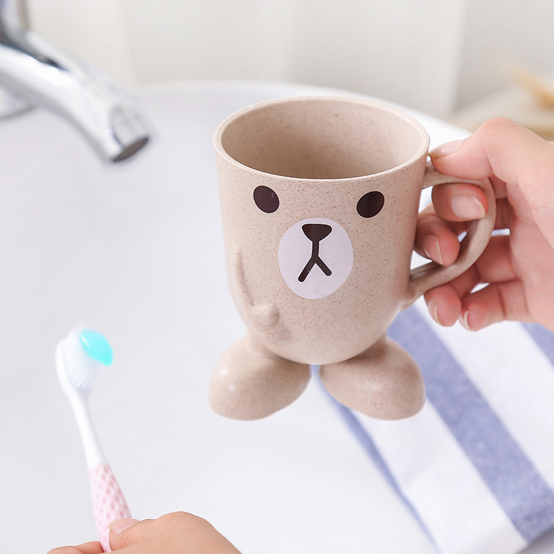 Cốc Nhựa Đánh Răng Họa Tiết Hoạt Hình Đáng Yêu Cho Bé