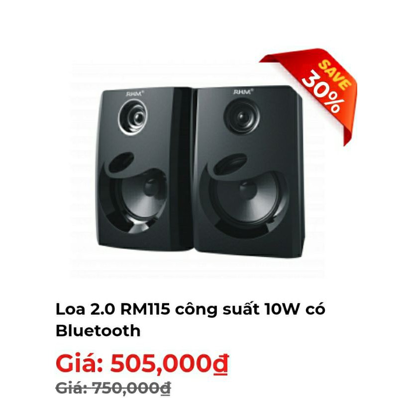 Loa RHM RM 115 BT nghe nhạc có bluetooth