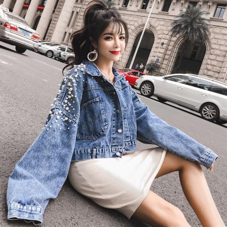 Áo khoác denim thời trang thu đông 2020 dành cho nữ