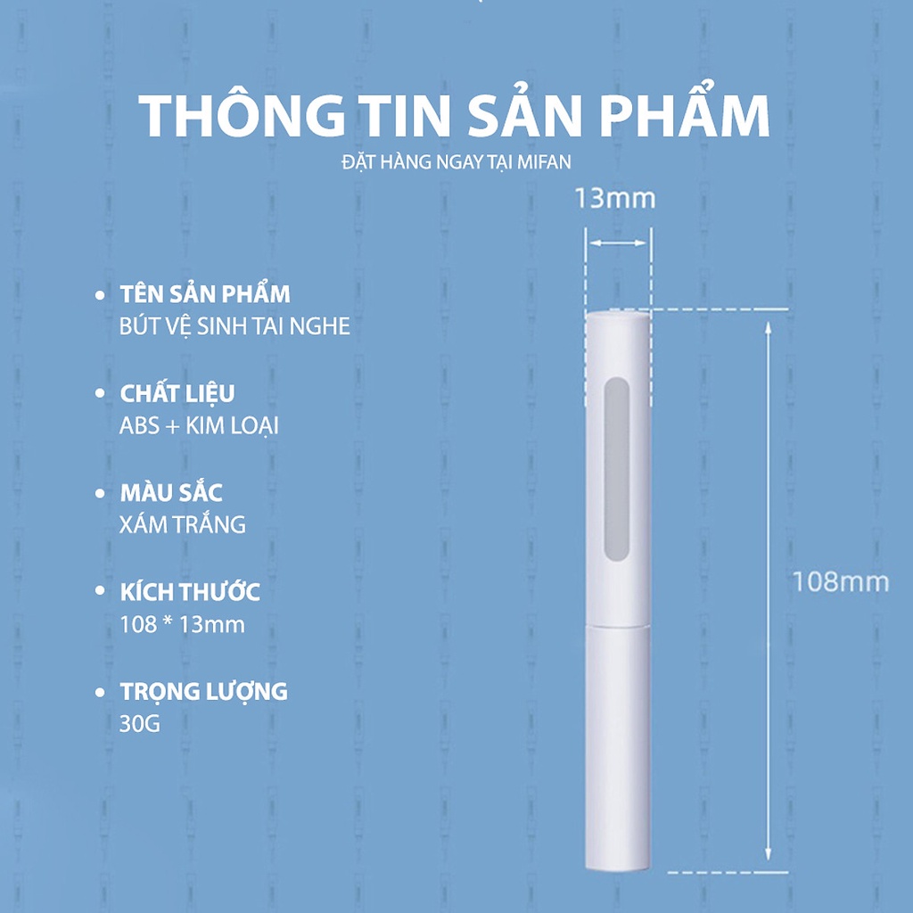 Bút vệ sinh tai nghe Airpods Pro 1/2/Pro đa năng, dụng cụ tai nghe True Wireless TW