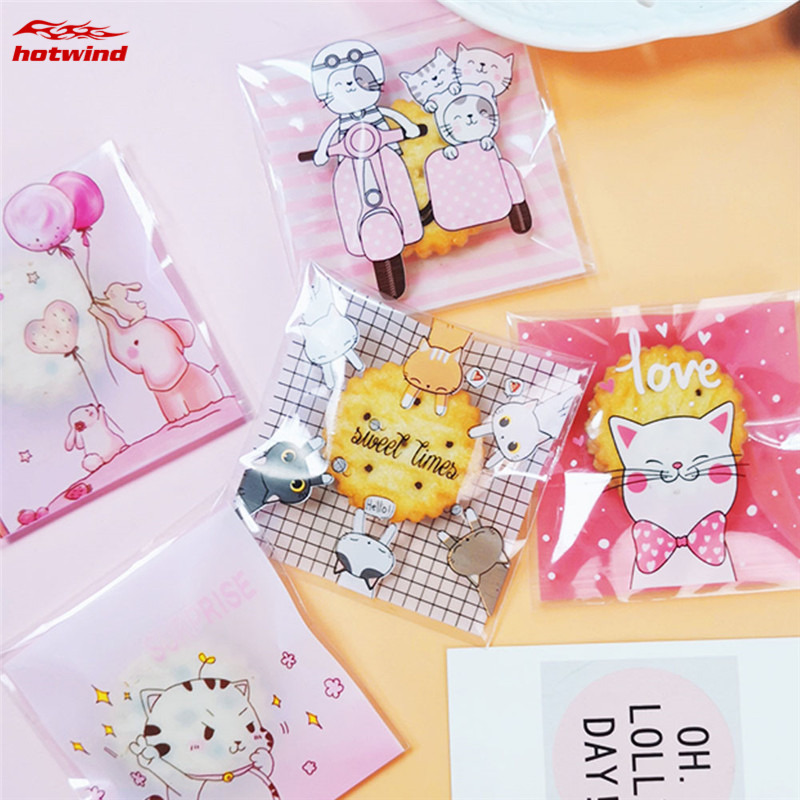 HW Set 100 Túi Bóng Kính Đựng Bánh Kẹo Tiện Lợi