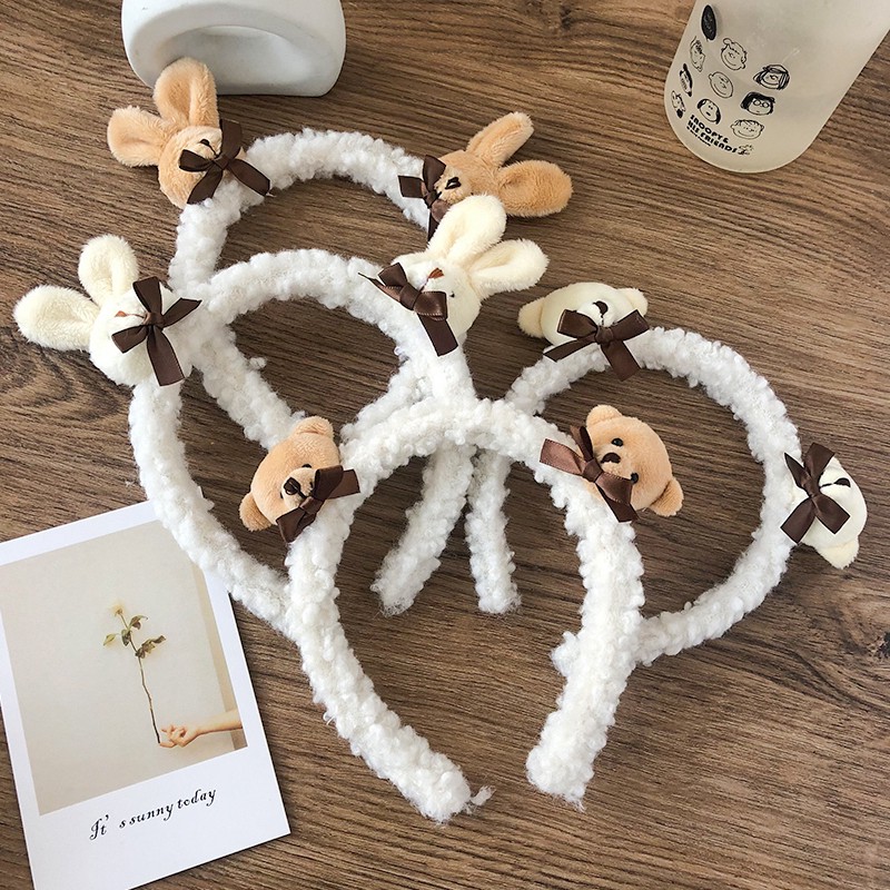 Băng Đô Cài Tóc Hình Tai Thỏ Và Gấu Đáng Yêu B0039