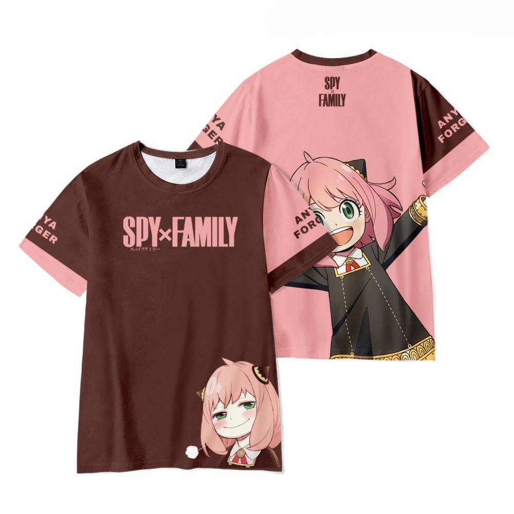Áo Thun Ngắn Tay Dáng Rộng In Hình Anime SPY x FAMILY Cho Gia Đình