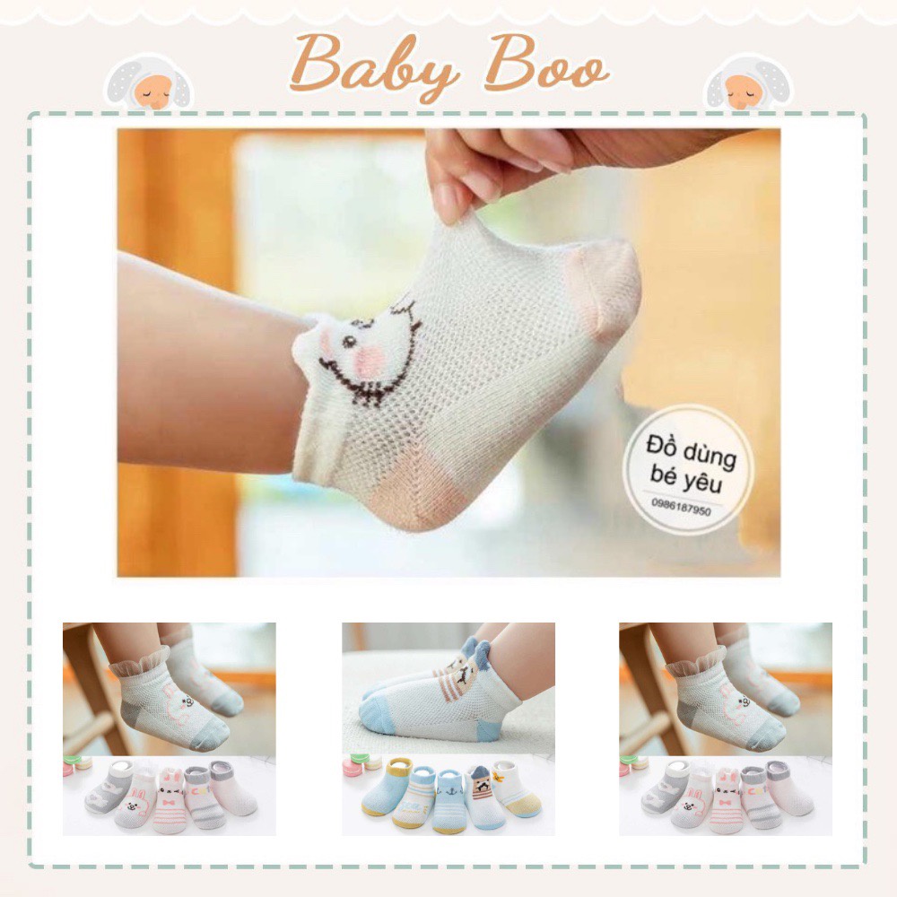 Set 5 tất lưới thú-babyboo