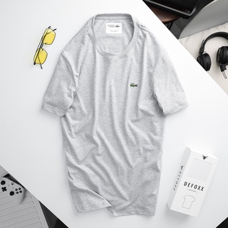 Áo phông nam, áo thun nam cổ tròn LC vải cotton 4 chiều màu xám foxxmen