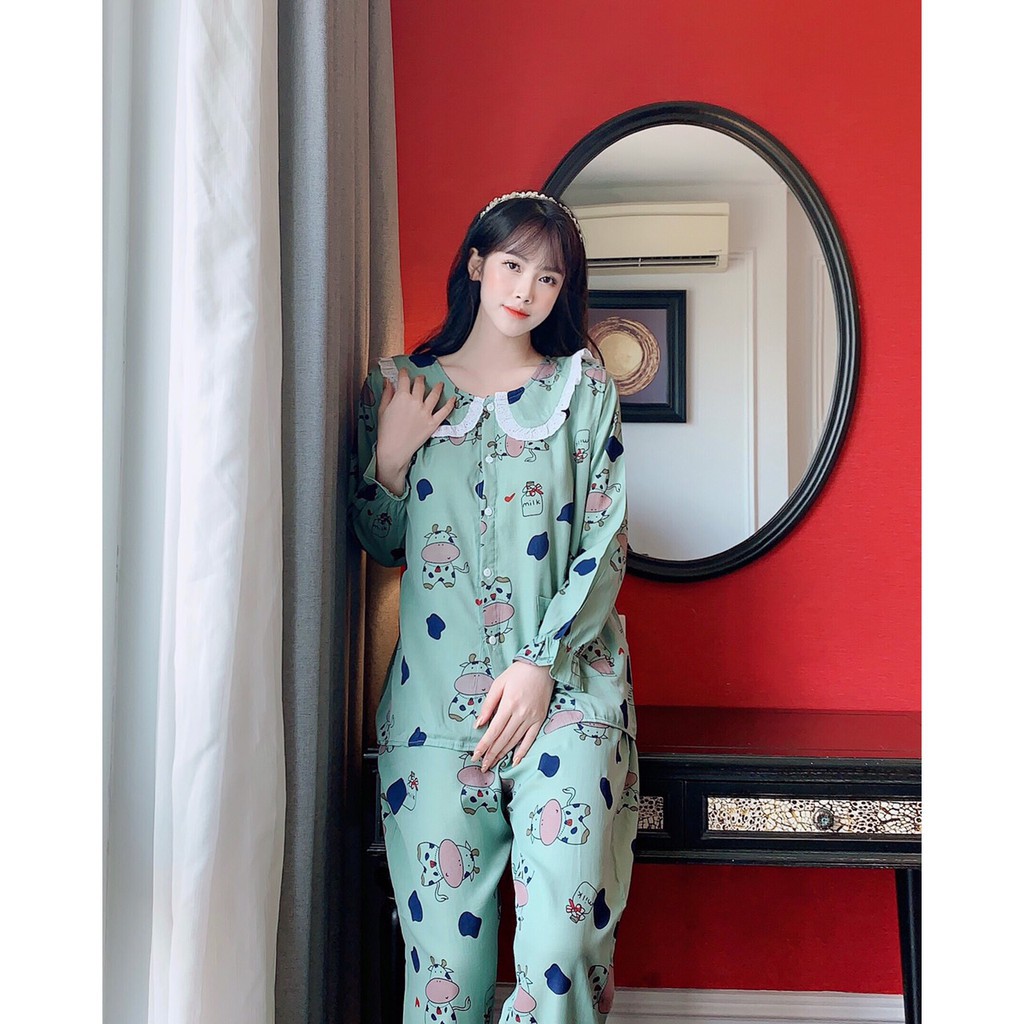 [Hàng cao cấp] Bộ bầu sau sinh dài tay chất đũi Hàn☘️bộ sau sinh sang chảnh 2in1☘️có khóa cho con ti ☘️free size 43~65kg