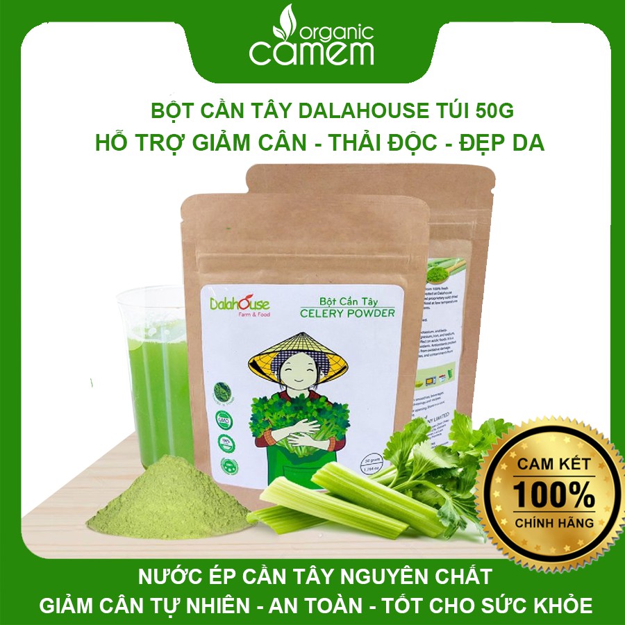 BỘT CẦN TÂY DALAHOUSE DETOX CƠ THỂ SIẾT MỠ GIẢM CÂN SAU SINH ĐẸP DA SẠCH MỤN CT50