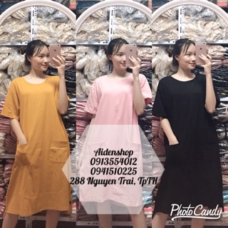 VÁY BẦU DÁNG DÀI RỘNG CHẤT COTTON SUÔNG BIGSIZE 50-70kg