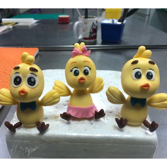 [FREESHIP 99K TOÀN QUỐC]Bộ 3 gà Fondant