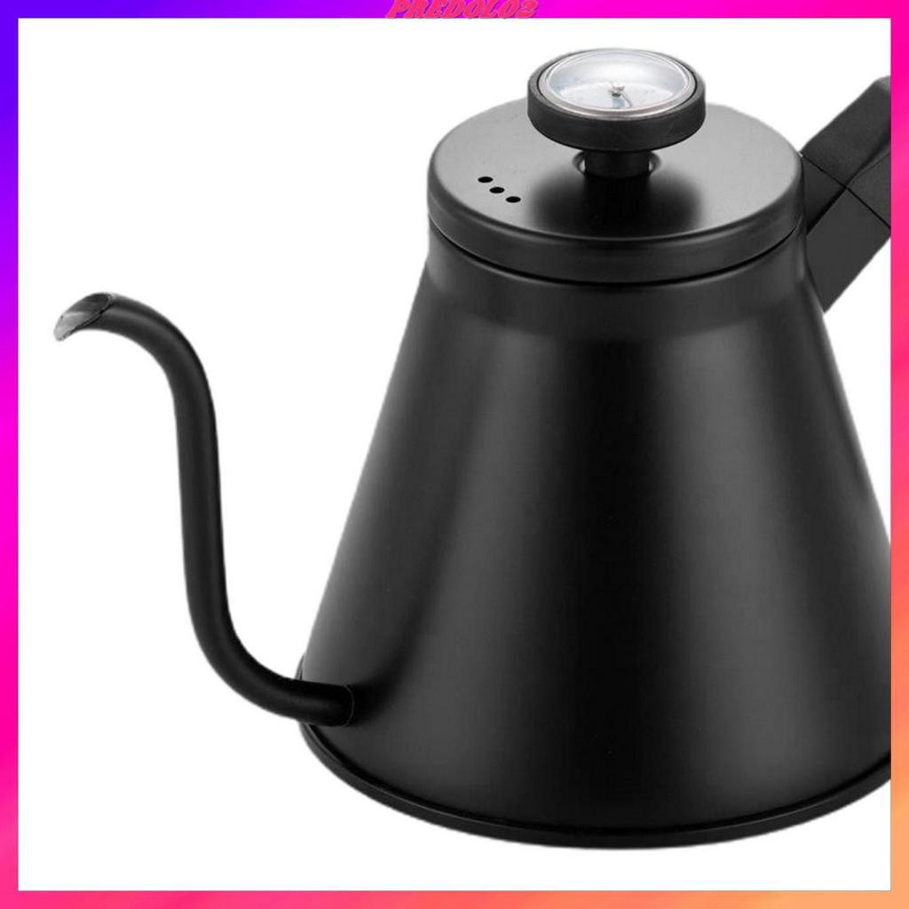 Ấm Đun Nước Nóng Cổ Ngỗng Màu Đen Có Tay Cầm Predolo2 40oz / 1200ML