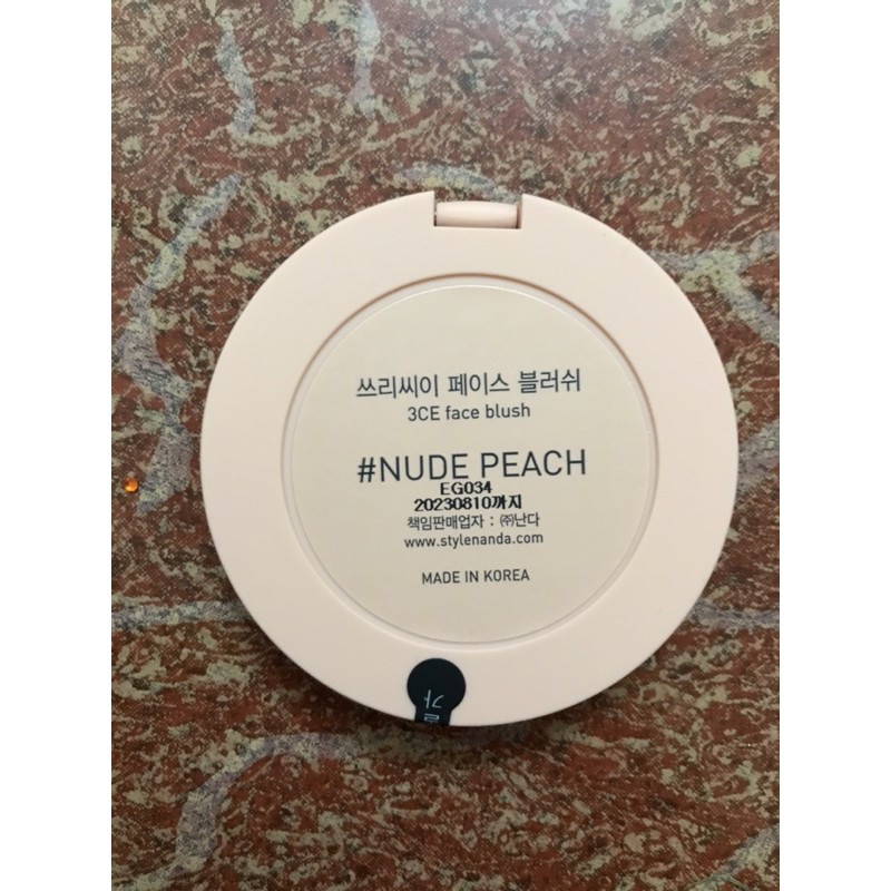 phấn má hồng 3CE màu nude peach