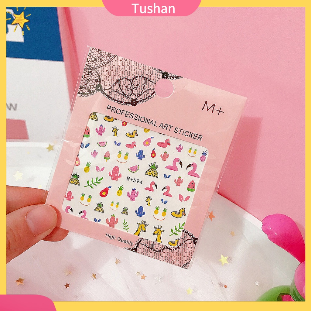Nhãn dán hình kỳ lân trang trí móng tay nghệ thuật chống thấm nước dành cho nữ