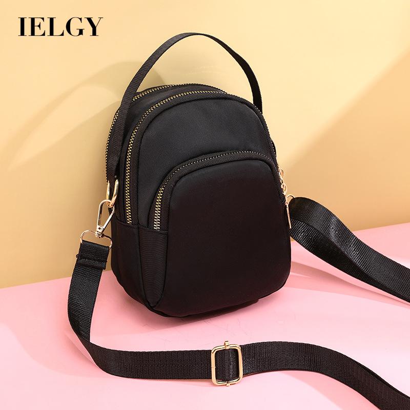 Ielgy Túi Đeo Chéo Vai Bằng nylon Trọng Lượng Nhẹ Thiết Kế Giắc Cắm Tai Nghe Cho Nữ