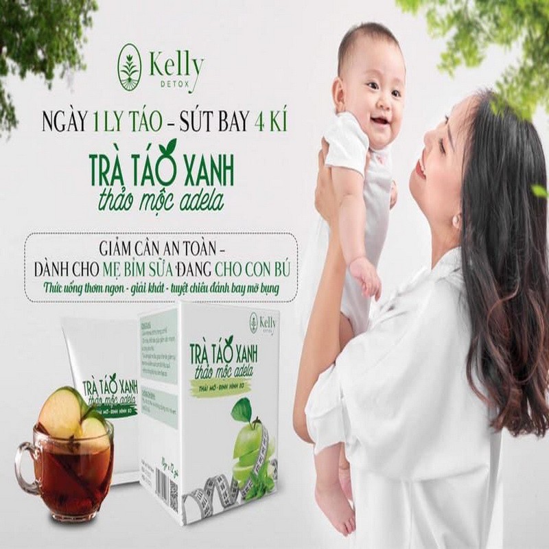 FREESHIP TRÀ GIẢM CÂN TÁO XANH THẢO MỘC 🍏 THẢI M.Ỡ - ĐỊNH HÌNH EO🍏