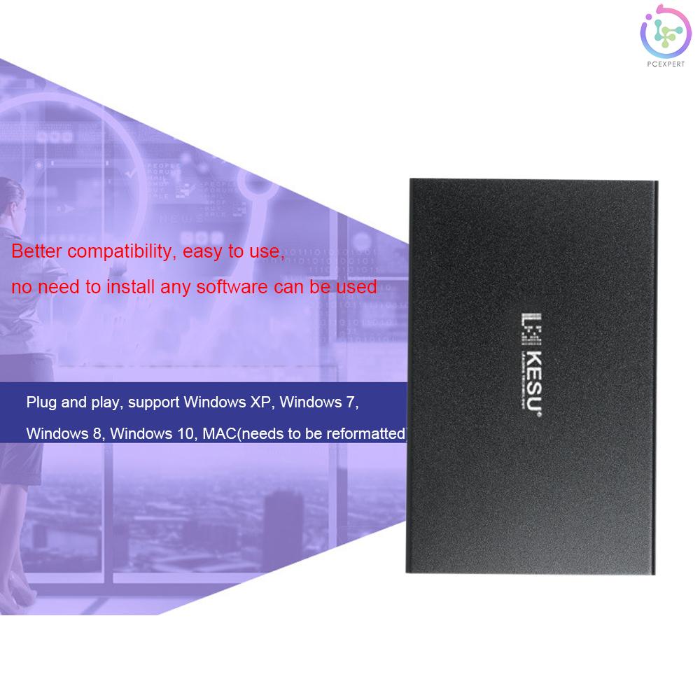 Portable External Hard Drive USB 3.0 HDD External HD Hard Disk for PC Black&amp;120G