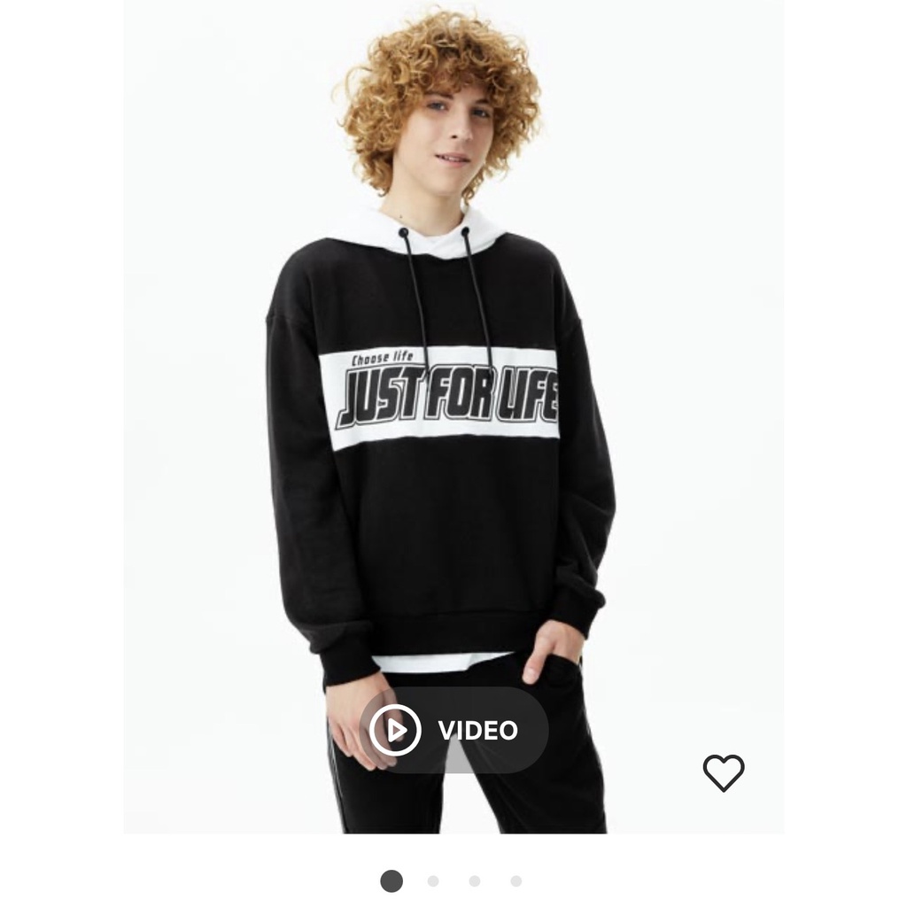 Áo nỉ hoodie bé trai phối chữ