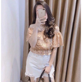 Áo trễ vai ren