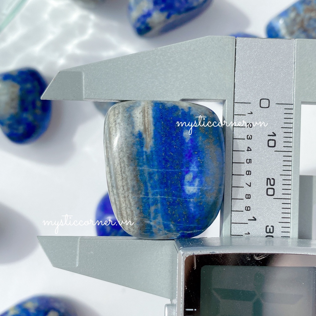Viên đá thanh tẩy Lapis Lazuli  loại đẹp dùng trong Tarot, Reiki, thiền định, phong thủy