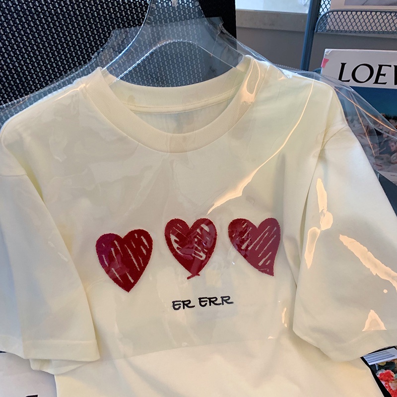 Áo thun nữ NRVP ngắn tay in chữ phong cách Hàn Quốc