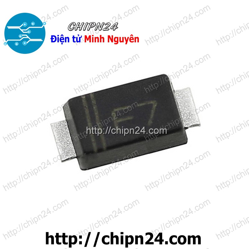 [10 CON] Diode dán F7 1A 1000V (SMD Dán) (FR107 FFM107-M F7 SOD-123FL)