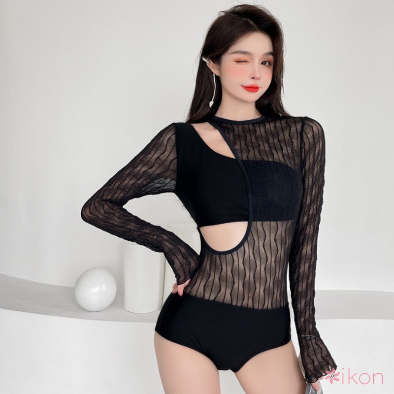 One Bộ Đồ Bơi Một Mảnh Tay Dài Dáng Ôm Thời Trang Cao Cấp
