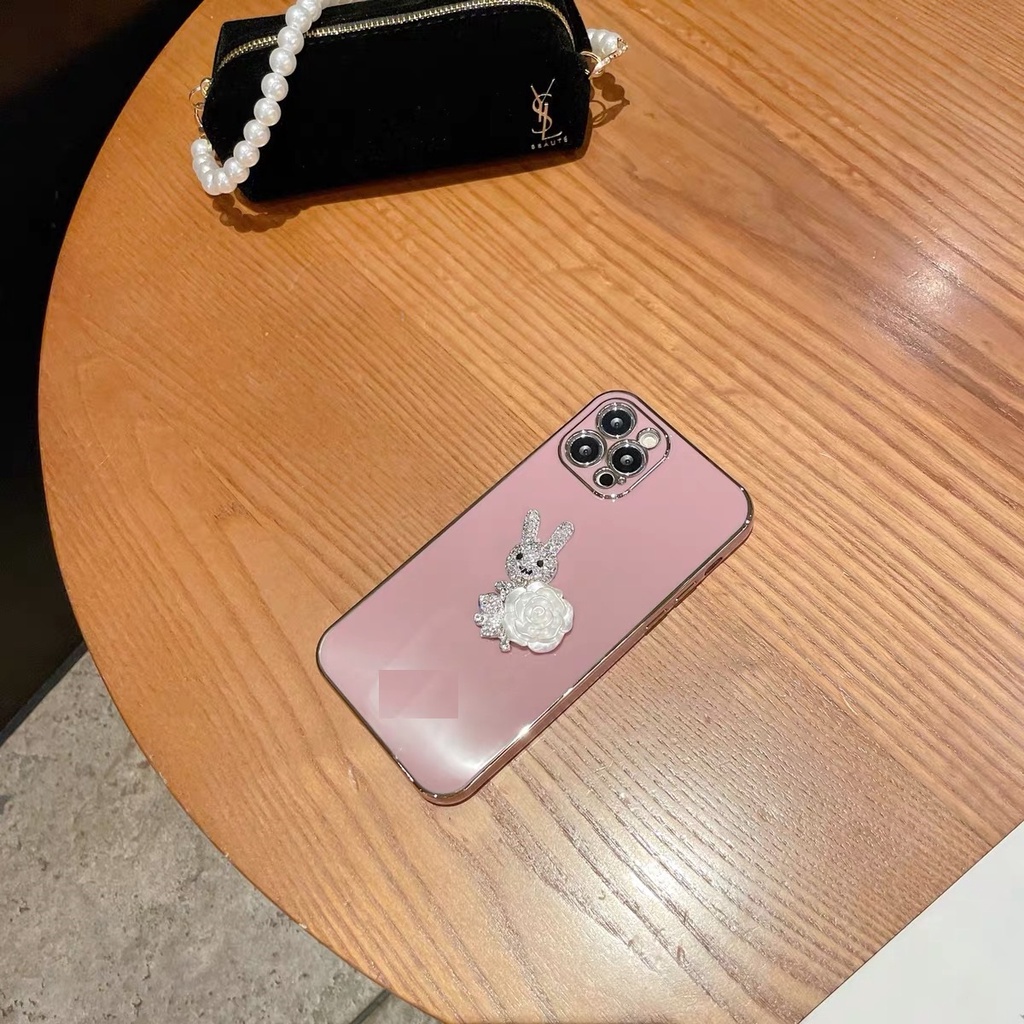 Ốp Điện Thoại tpu Mềm Hình Thỏ Đính Đá Cho Iphone 7plus 12 pro max 11 pro max xs max xr x 13promax 14Proax