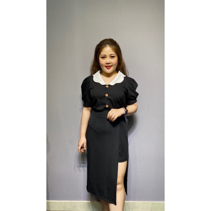 [Bigsize] ÁO VIỀN CỔ ĐEN TRẮNG | BigBuy360 - bigbuy360.vn