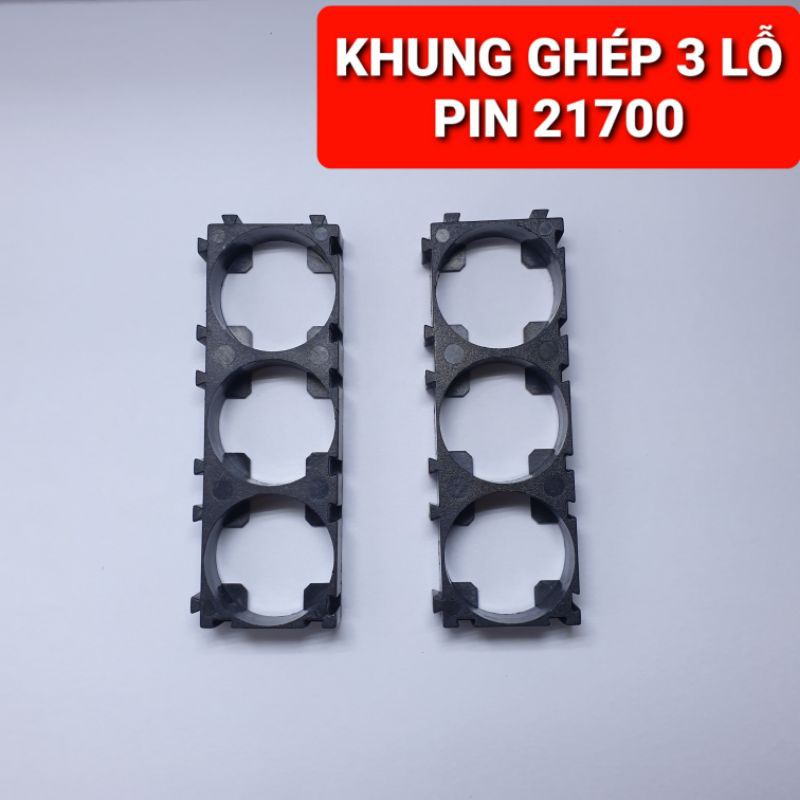 achun.vn - BỘ 2 MIẾNG - khung 3 lỗ kết hợp pin 18650/21700/26650 với lưỡi lê có thể được ghép nhiều miếng