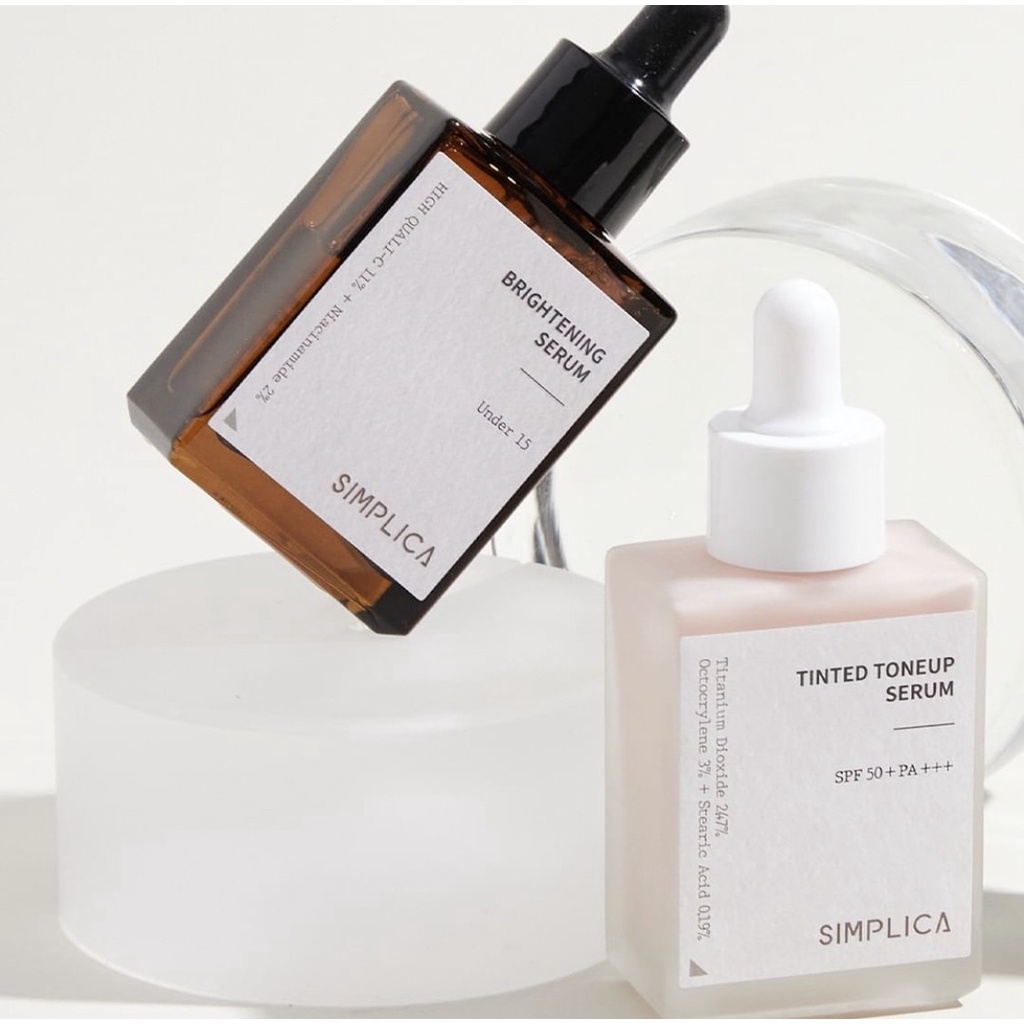 Serum Tinh Chất Simplica Tinted Toneup Hàn Quốc Dưỡng Trắng Da, Chống Nắng SPF50+ PA+++, Nâng Tone 30 ml
