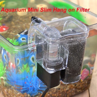 AQUARZOO Aquarium Hang on Waterfall Filter Fish Tank External Silent Filter Penapis Aquarium Ikan Water Pump Oxygen Filter Aquarium Fish Tank Akuarium Back Hanging filter