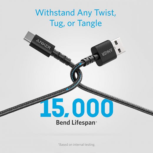 Cáp sạc Type C Anker Powerline select + A8023 A8022 chính hãng dài 1.8m 0.9m