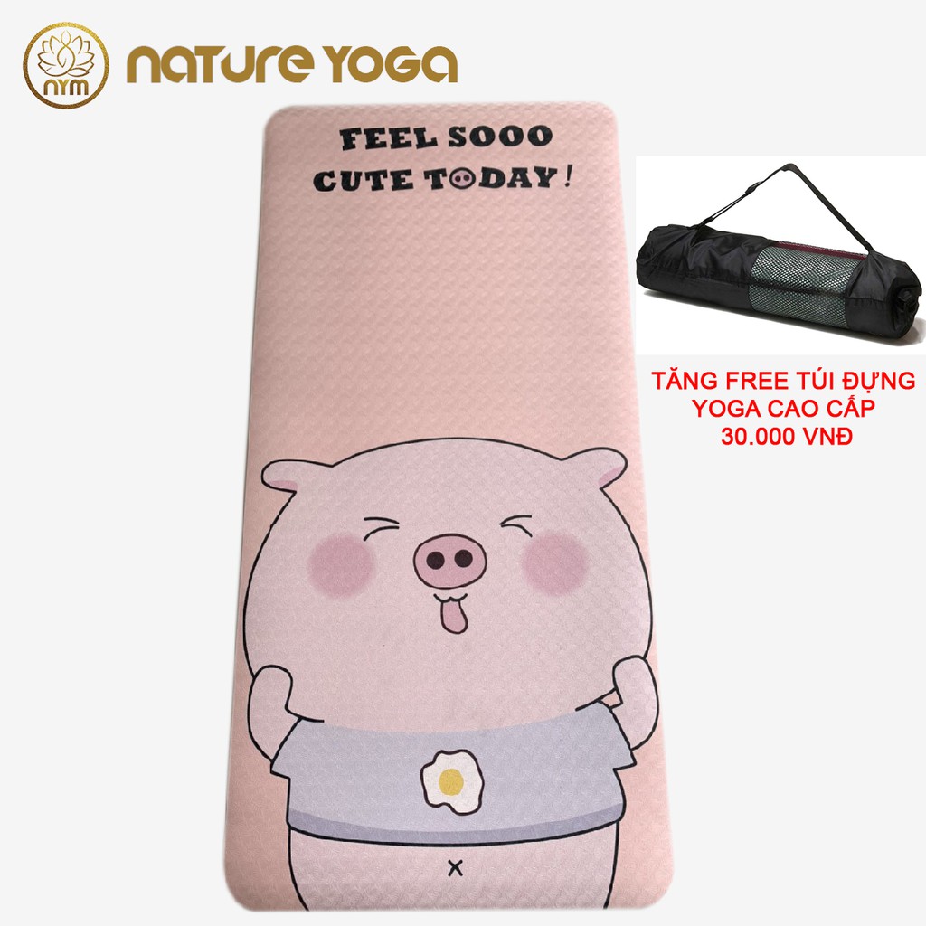 Thảm Tập Yoga Cho Bé Trẻ Em Nature TPE 2 lớp 6mm Cute Cao Cấp Chất Lượng