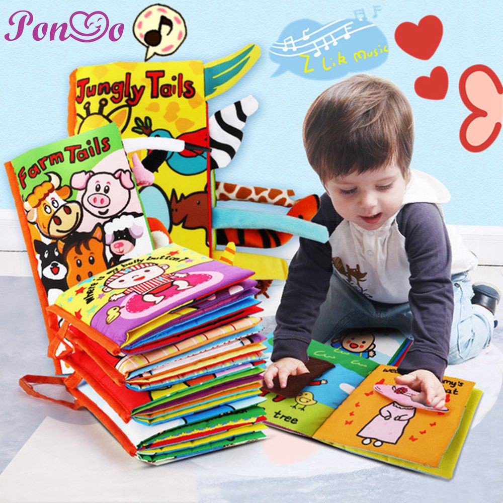 Sách Vải Mềm Mại Động Vật Giáo Dục Sớm Cho Bé Có Thể Giặt Được