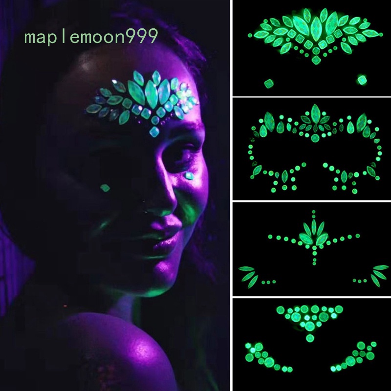 Luminous Crystal Diamond Eyebrow Sticker Diamond Luminous Face Sticker