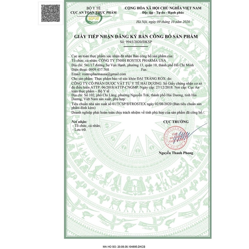 ĐẠI TRÀNG ROX - CẢI THIỆN TÌNH TRẠNG CO THẮT ĐẠI TRÀNG VÀ RỐI LOẠN TIÊU HOÁ