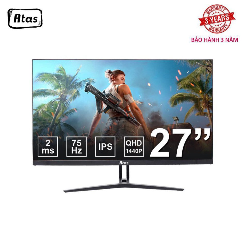 JU2 FKC Màn hình máy tính 27 inch 2K ATAS MD270B - Tần số quét 75HZ - Tấm nền IPS - BH 3 năm 52 JU2