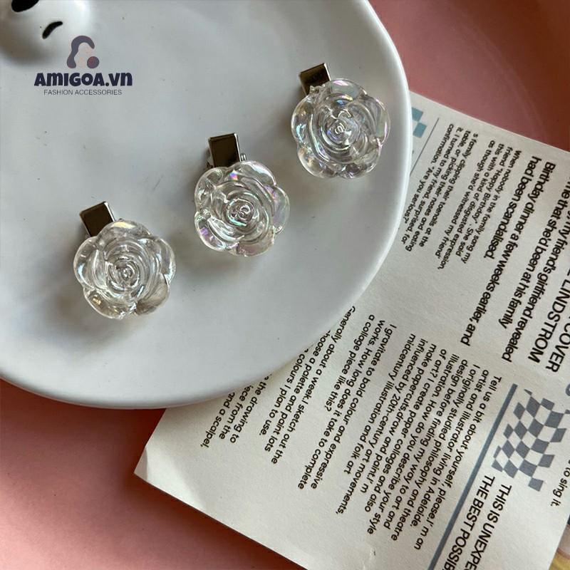 ✨✨Kẹp Tóc Hình Hoa Trà Nhỏ Phong Cách Mới 2021 Cho Nữ