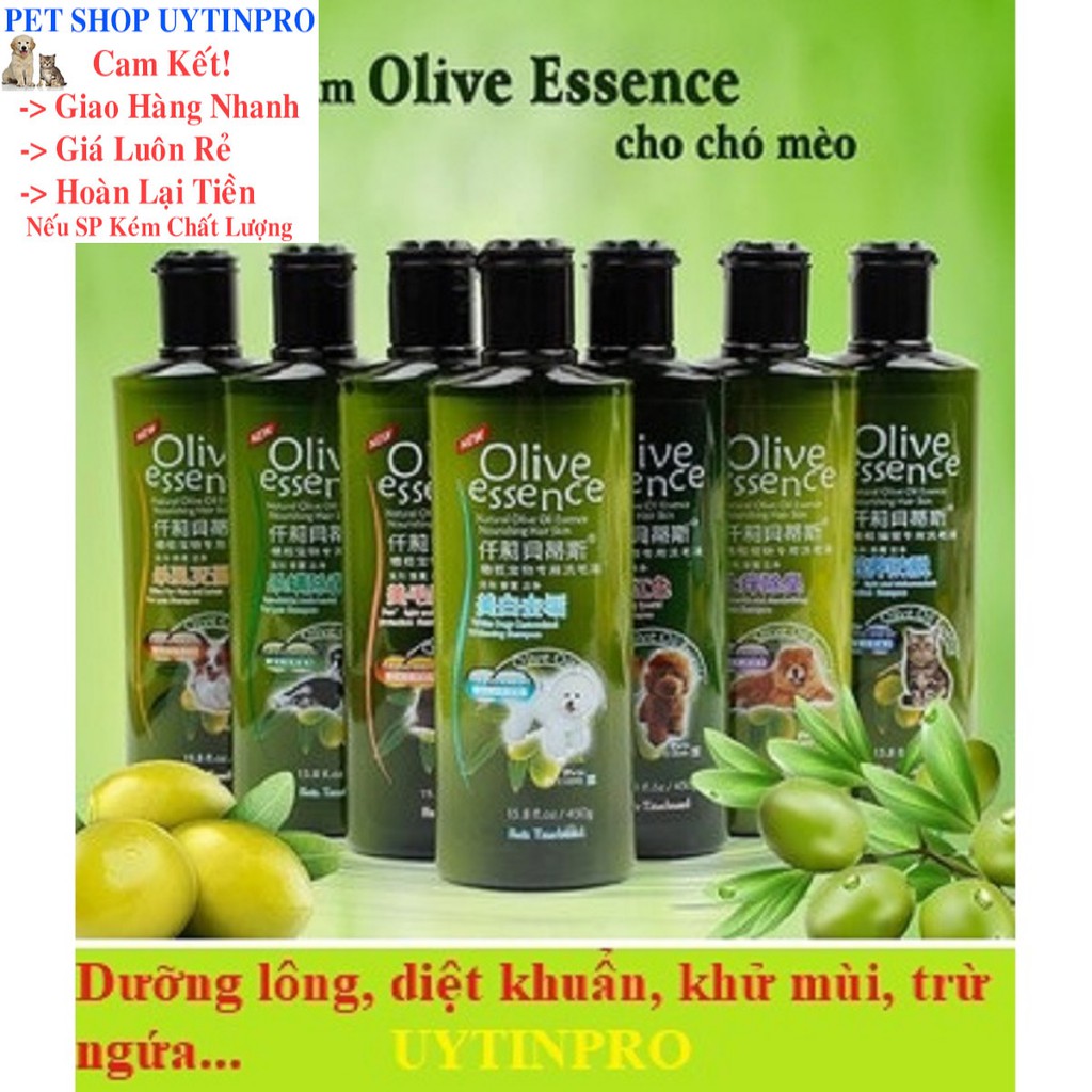 SỮA TẮM CHO THÚ CƯNG CHÓ MÈO Olive Essence Chai 450ml