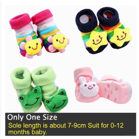 Vớ cotton giữ ấm họa tiết đáng yêu cho bé 0-12 tháng