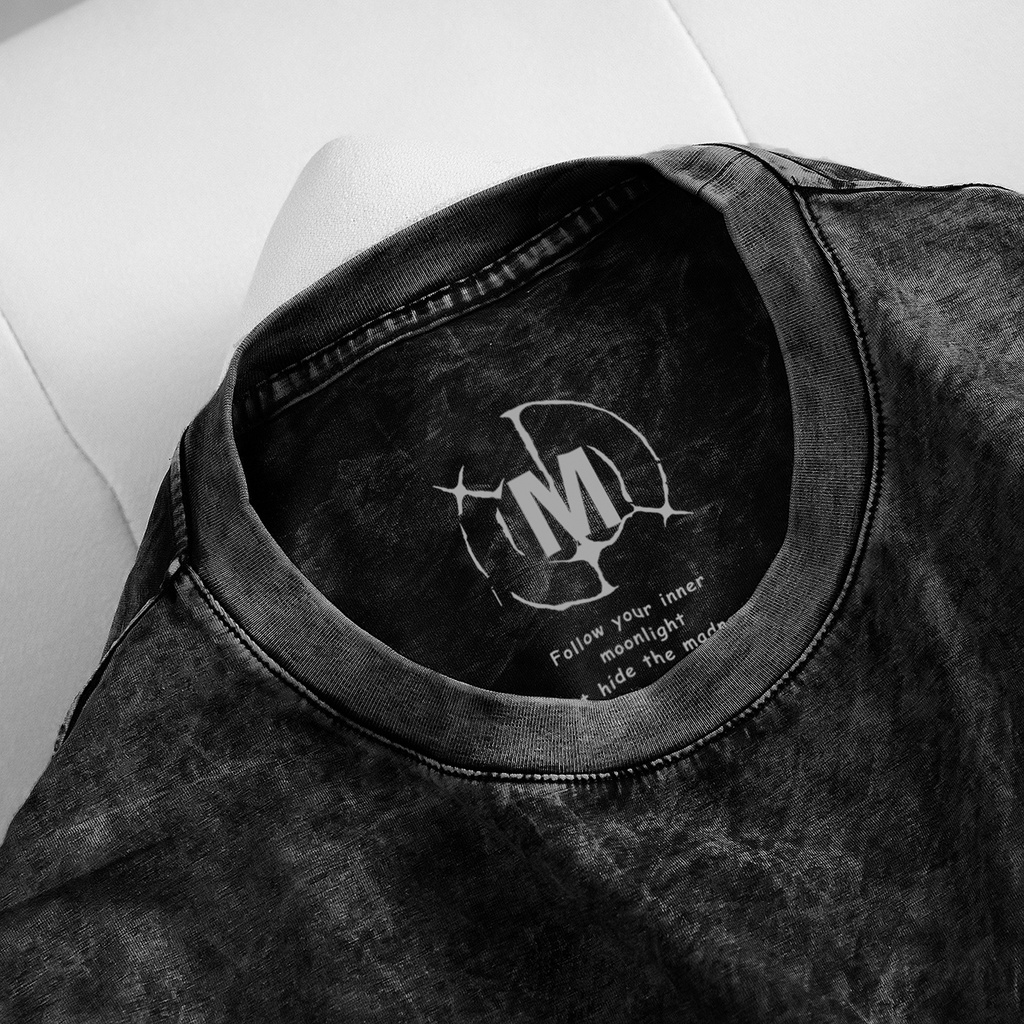 Áo thun tay lỡ ATTACK WASH phông Unisex nam nữ Cotton oversize form rộng LUNACY TB40 | BigBuy360 - bigbuy360.vn