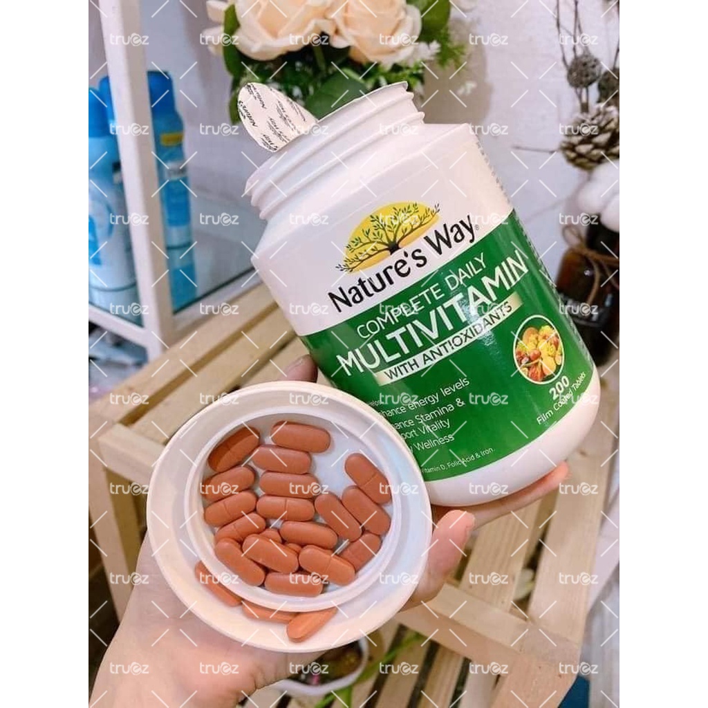 Vitamin tổng hợp và tảo biển [Úc] Tảo xoắn Nature's Way Multivitamin 200 viên [Chính hãng]