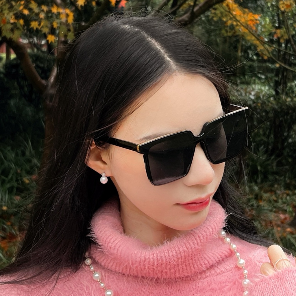 Kính mát nam nữ chống UV400 thiết kế mắt vuông dễ đeo màu sắc thời trang 3146